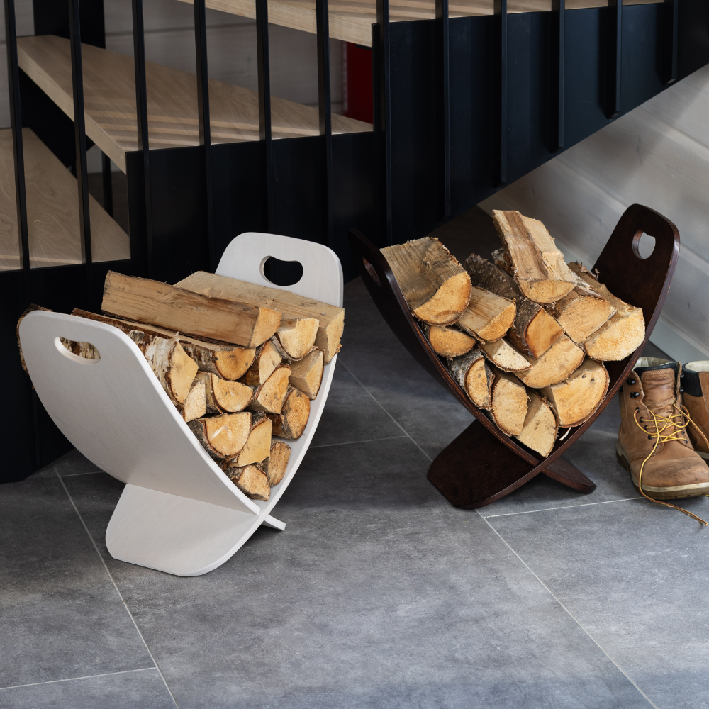 Log Rack White